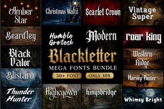 Craft Bold Projects with Modern Blackletter Fonts