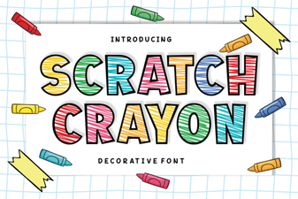 Scratch Crayon Font for Playful Typography Projects