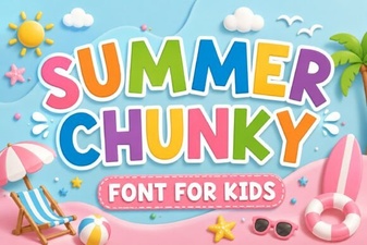 Chunky Summer Font Designs for Creative Projects